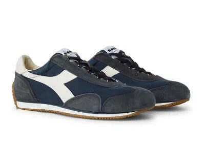 Pre-owned Diadora Shoes Sneakers  Heritage Team H Canvas 174735 Man Denim Blue In Not Available