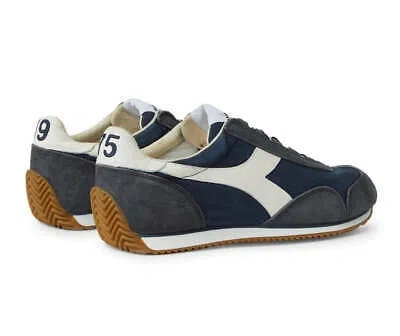 Pre-owned Diadora Shoes Sneakers  Heritage Team H Canvas 174735 Man Denim Blue In Not Available