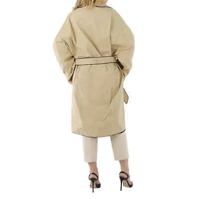 Pre-owned Balenciaga Ladies Beige Belted Trench Coat, Brand Size 36 (us Size 2)