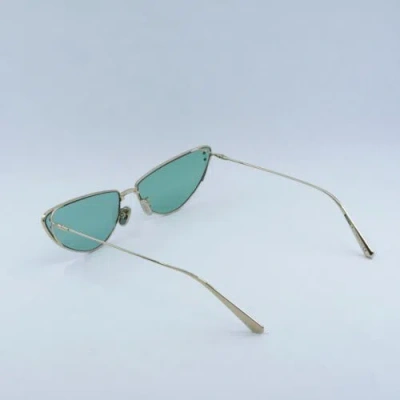 Pre-owned Dior Miss B1u B0o0 Gold/green 63-14-135 Sunglasses Authentic