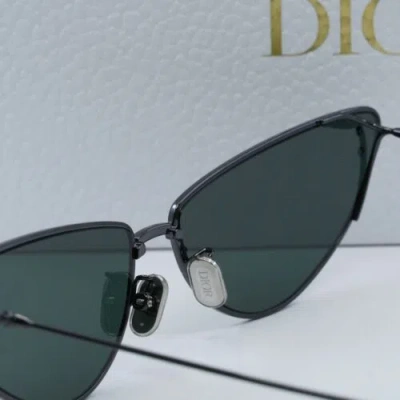 Pre-owned Dior Miss B1u H4c0 Gunmetal/green 63-14-135 Sunglasses Authentic