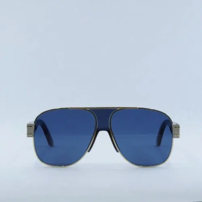 Pre-owned Dior Signature A3u B0b0 Gold / Blue 61-13-140 Sunglasses Authentic