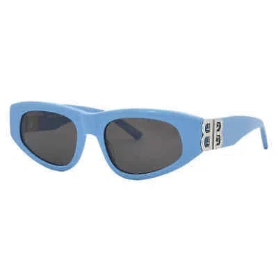 Pre-owned Balenciaga Grey Cat Eye Ladies Sunglasses Bb0095s 011 53 Bb0095s 011 53 In Gray