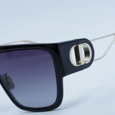 Pre-owned Dior 30montaigne S3u 12a1 Black/gradient Grey 58-18-130 Sunglasses In Gray