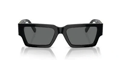 Pre-owned Versace Sunglasses Ve4459 Gb187 54mm Black / Dark Grey Lens In Gray