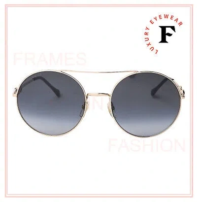 Pre-owned Gucci Horsebit 0878 Gold Gray Round Unisex Gg0878s 001 Retro Fashion Sunglasses