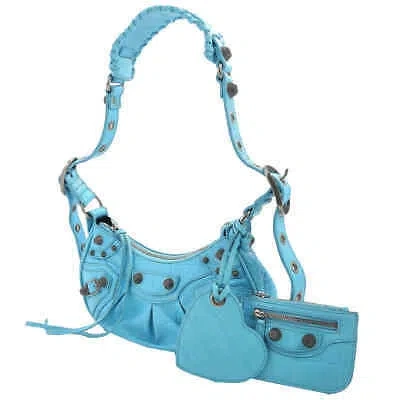 Pre-owned Balenciaga Turquoise Xs Le Cagole Shoulder Bag 67130923eby4809