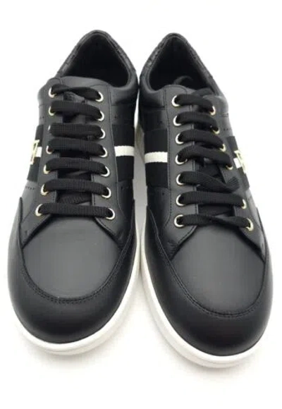 Pre-owned Bally Winton Men's Black Leather Sneakers Shoes Us 13 Msrp $600 Gl024086