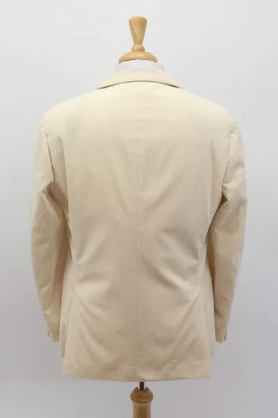 Pre-owned Brunello Cucinelli $4,995  Men's Corduroy Tuxedo Jacket A242 In White