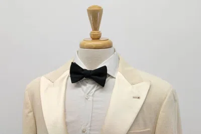Pre-owned Brunello Cucinelli $4,995  Men's Corduroy Tuxedo Jacket A242 In White