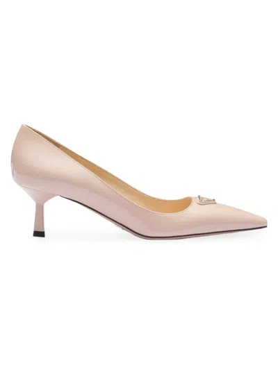 Shop Prada Women's Patent-leather Pumps In Pink