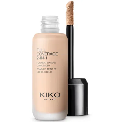 Shop Kiko Milano Full Coverage 2-in-1 Foundation And Concealer 25ml (various Shades) - 01 Neutral