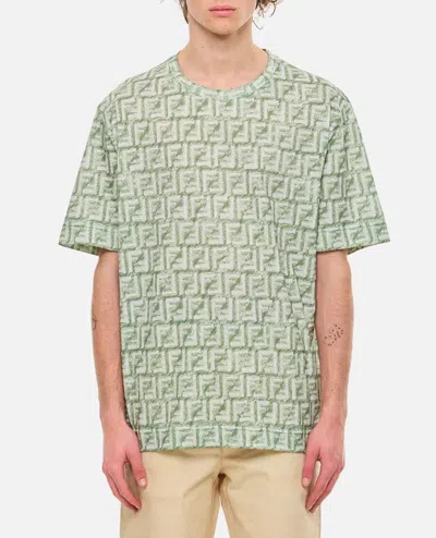 Shop Fendi Ff Printed T-shirt In Green