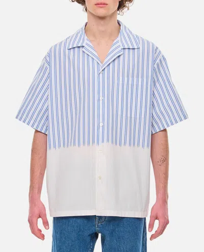 Shop Msgm Bowling Stripes Shirt In White