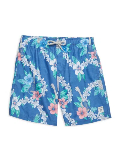 Shop The Endless Summer Little Boy's & Boy's Floral Swim Shorts In Blue