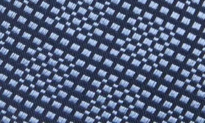 Shop Duchamp Diamond Pattern Silk Tie In Blue