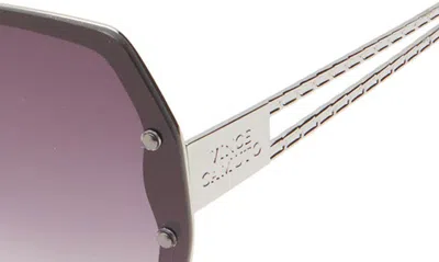 Shop Vince Camuto Backframe 145mm Gradient Shield Sunglasses In Silver