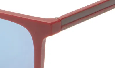 Shop Vince Camuto Mirror Square Sunglasses In Red