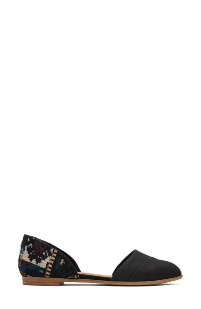 Shop Toms Pointed Toe Flat In Black