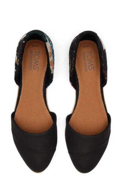 Shop Toms Pointed Toe Flat In Black