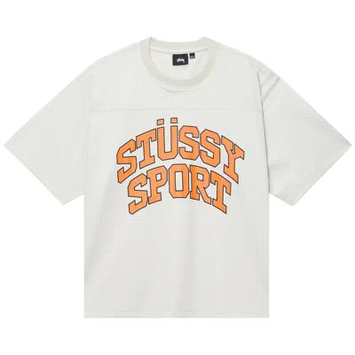 Pre-owned Stussy Sport Mesh Football Jersey 'natural' In White