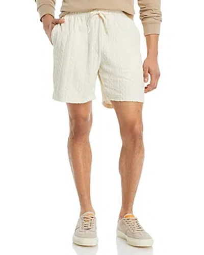 Rails Nova Textured Drawstring Shorts In Ecru