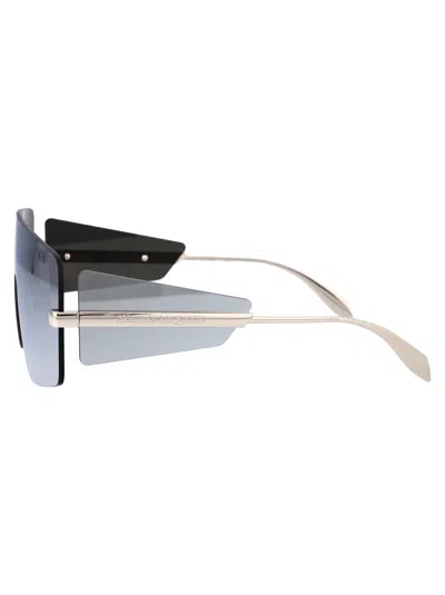 Shop Alexander Mcqueen Sunglasses In 002 Silver Silver Silver