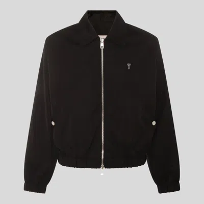 Shop Ami Alexandre Mattiussi Ami Paris Black Cotton Casual Jacket
