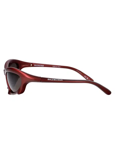 Shop Balenciaga Sunglasses In 005 Burgundy Burgundy Grey