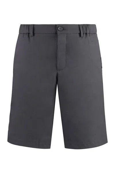 Shop Hugo Boss Boss Cotton Bermuda Shorts In Grey