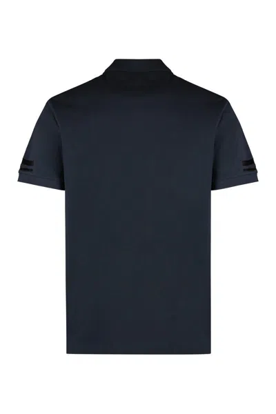 Shop Hugo Boss Boss Stretch Cotton Short Sleeve Polo Shirt In Blue