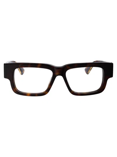 Bottega Veneta Women's Havana Acetate Optical Glasses In 002 Havana Crystal Transparent
