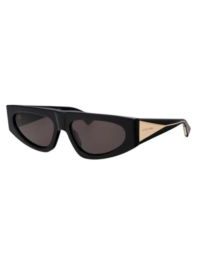 Shop Bottega Veneta Sunglasses In 001 Black Crystal Grey