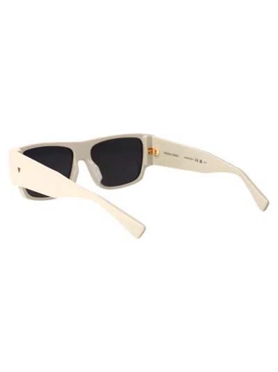 Shop Bottega Veneta Sunglasses In 004 White White Grey