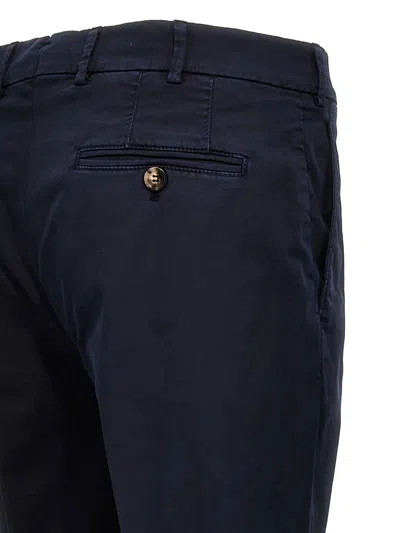 Shop Brunello Cucinelli Flat Front Pants In Blue