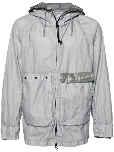 Shop C.p. Company 50 Fili Gum Mixed Explorer Jacket In Gray
