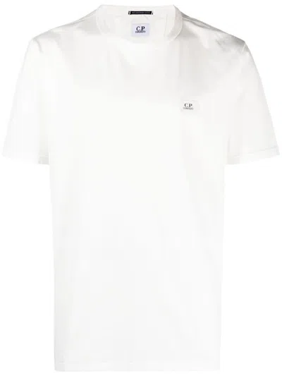 Shop C.p. Company 70/2 Mercerized Jersey T-shirt In Ivory