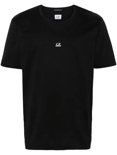 Shop C.p. Company 70/2 Mercerized Jersey Logo T-shirt In Black