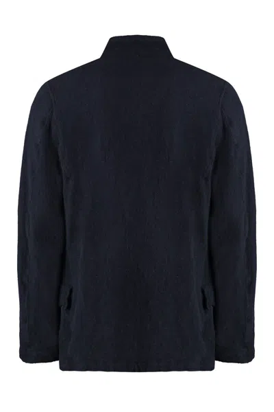 Shop Comme Des Garçons Wool Single-breasted Blazer In Blue