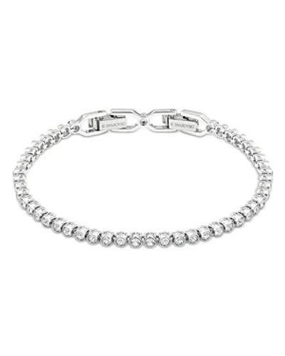 Shop Swarovski Emily Crystal Tennis Bracelet In Silver