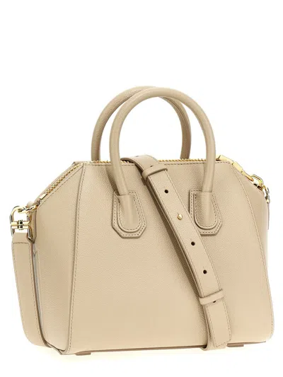 Shop Givenchy 'antigona' Mini Handbag In Beige