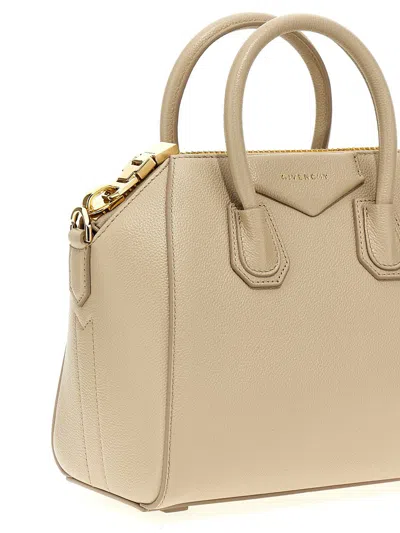 Shop Givenchy 'antigona' Mini Handbag In Beige