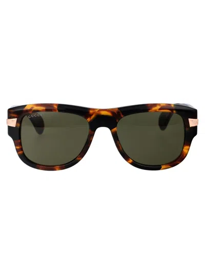 Gucci Gg1517s Sunglasses In 003 Havana Havana Green