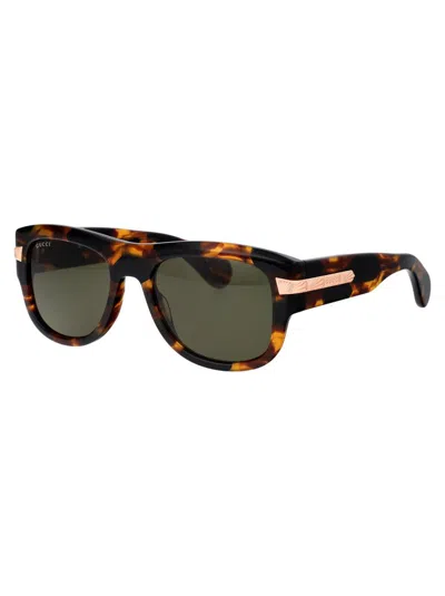 Shop Gucci Sunglasses In 003 Havana Havana Green