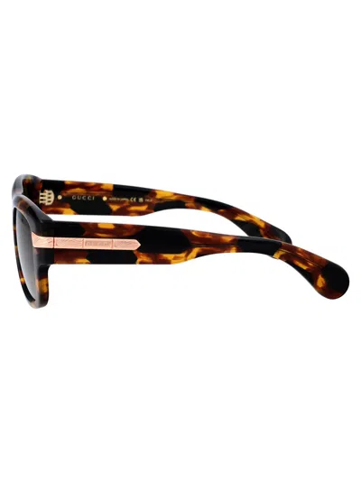 Shop Gucci Sunglasses In 003 Havana Havana Green