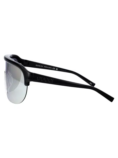 Shop Gucci Sunglasses In 003 Black Black Silver