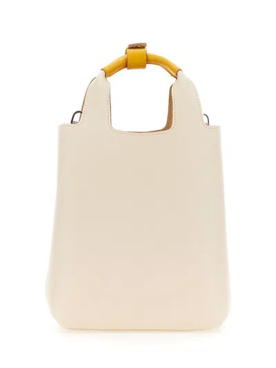 Shop Hogan "h" Mini Shopping Bag In Ivory