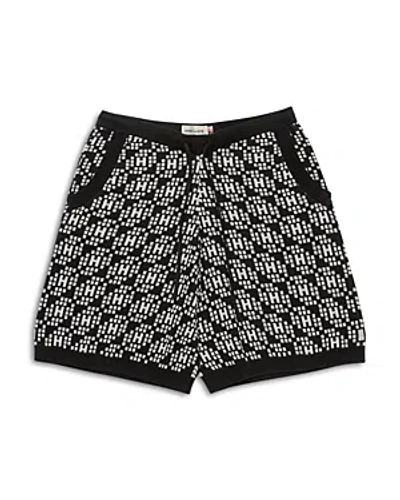 Shop Honor The Gift Oversized Fit Knit H Pattern Shorts In Black