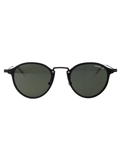 Shop Montblanc Sunglasses In 005 Black Black Grey