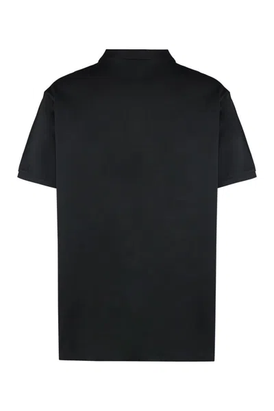 Shop Polo Ralph Lauren Stretch Cotton Piqué Polo Shirt In Black